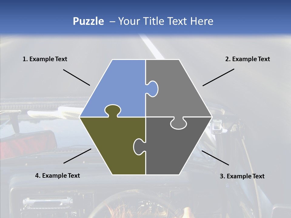 Wheel Driving Man PowerPoint Template