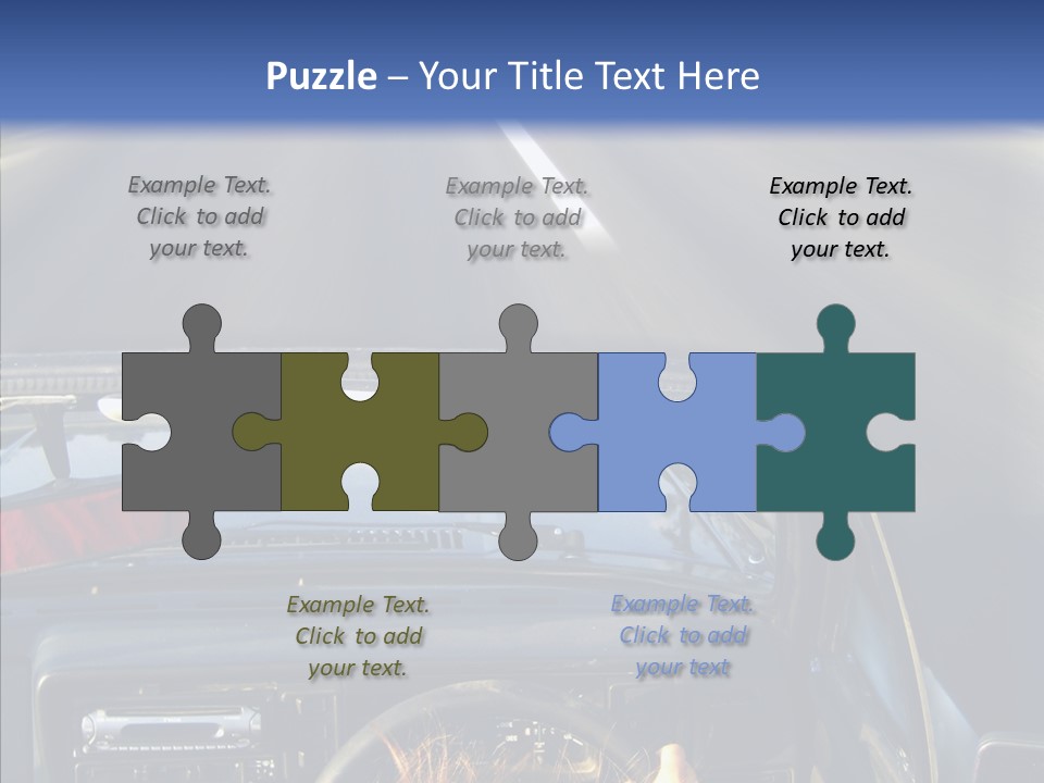 Wheel Driving Man PowerPoint Template