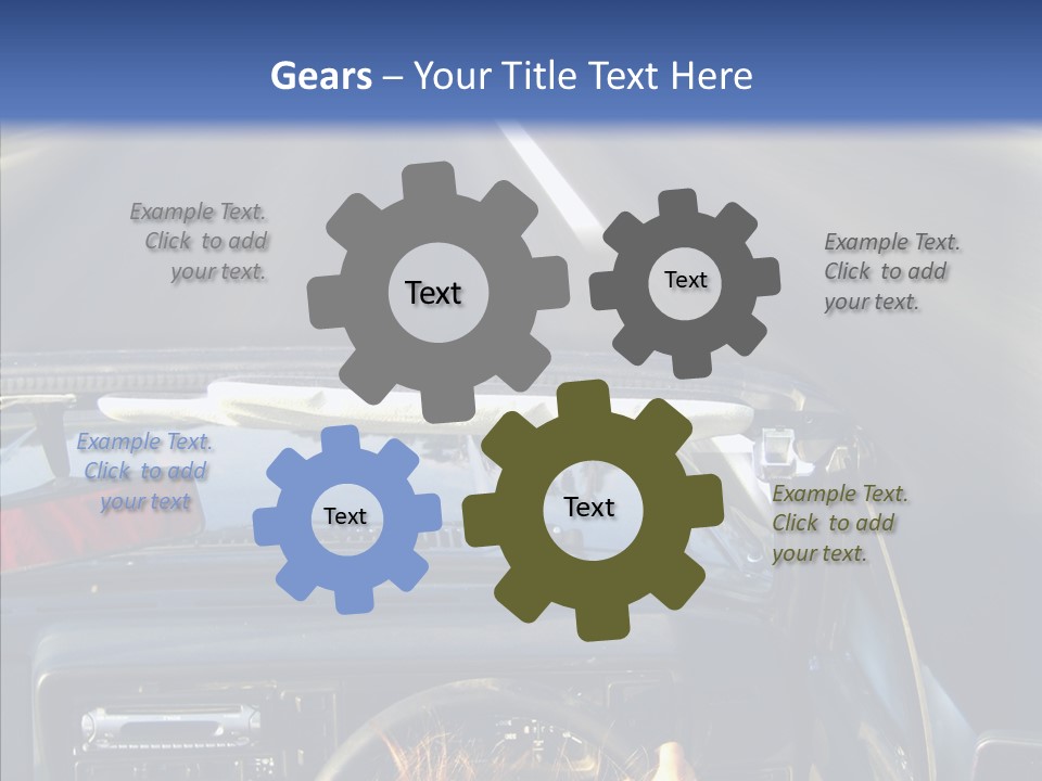 Wheel Driving Man PowerPoint Template