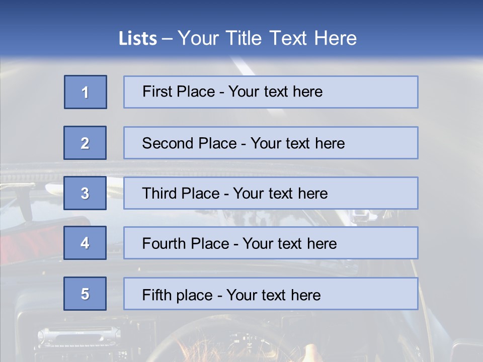 Wheel Driving Man PowerPoint Template
