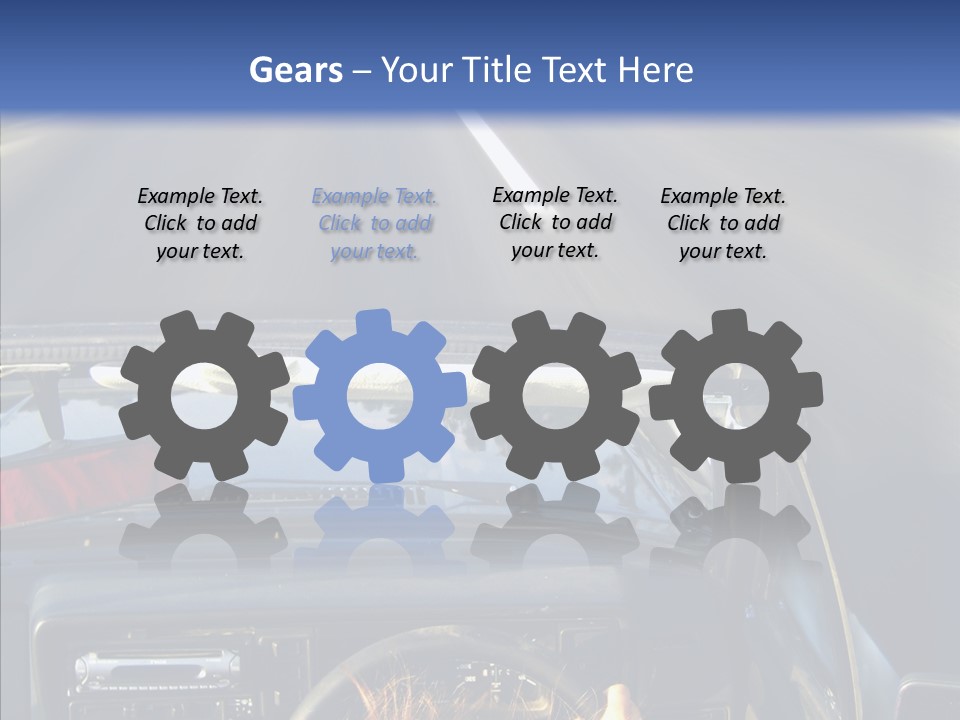 Wheel Driving Man PowerPoint Template