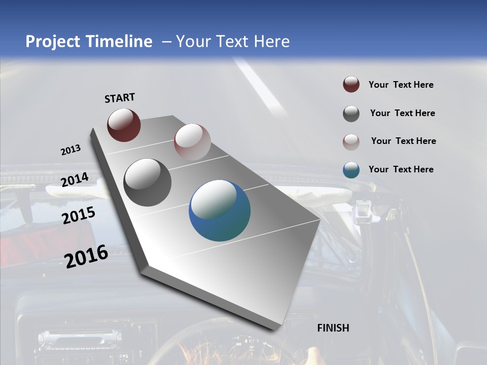 Wheel Driving Man PowerPoint Template