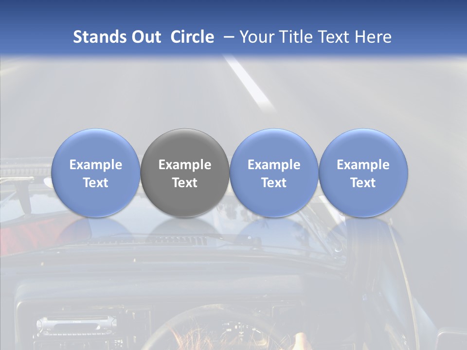 Wheel Driving Man PowerPoint Template