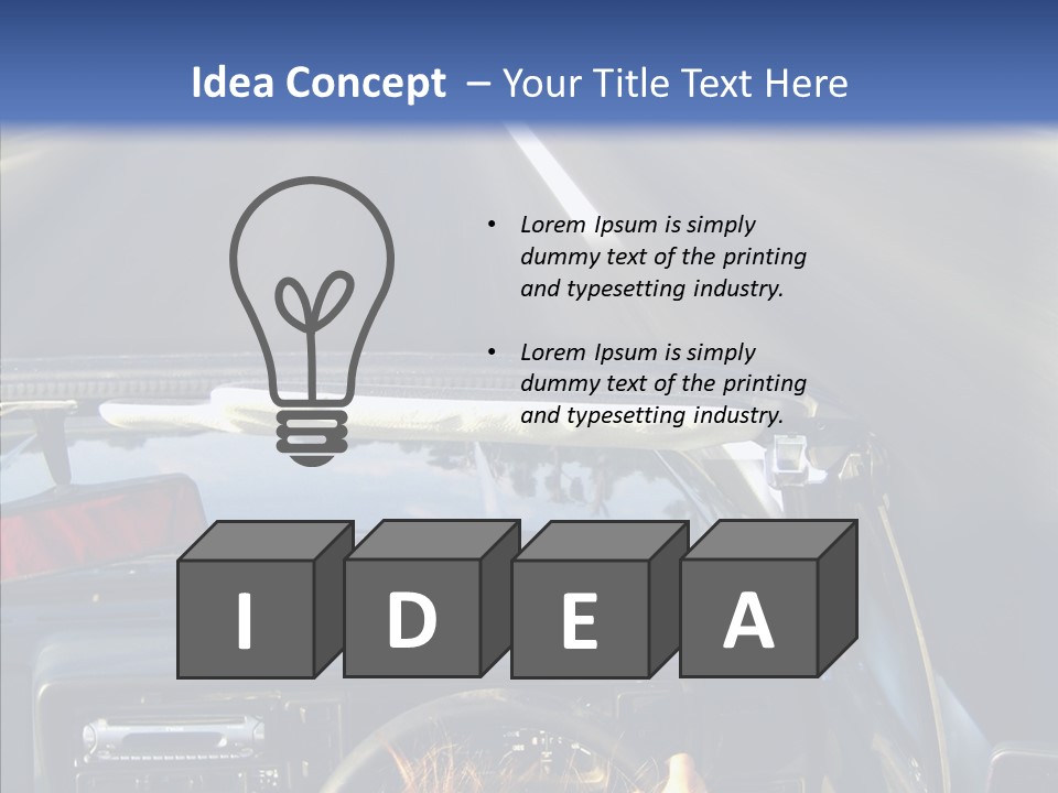Wheel Driving Man PowerPoint Template