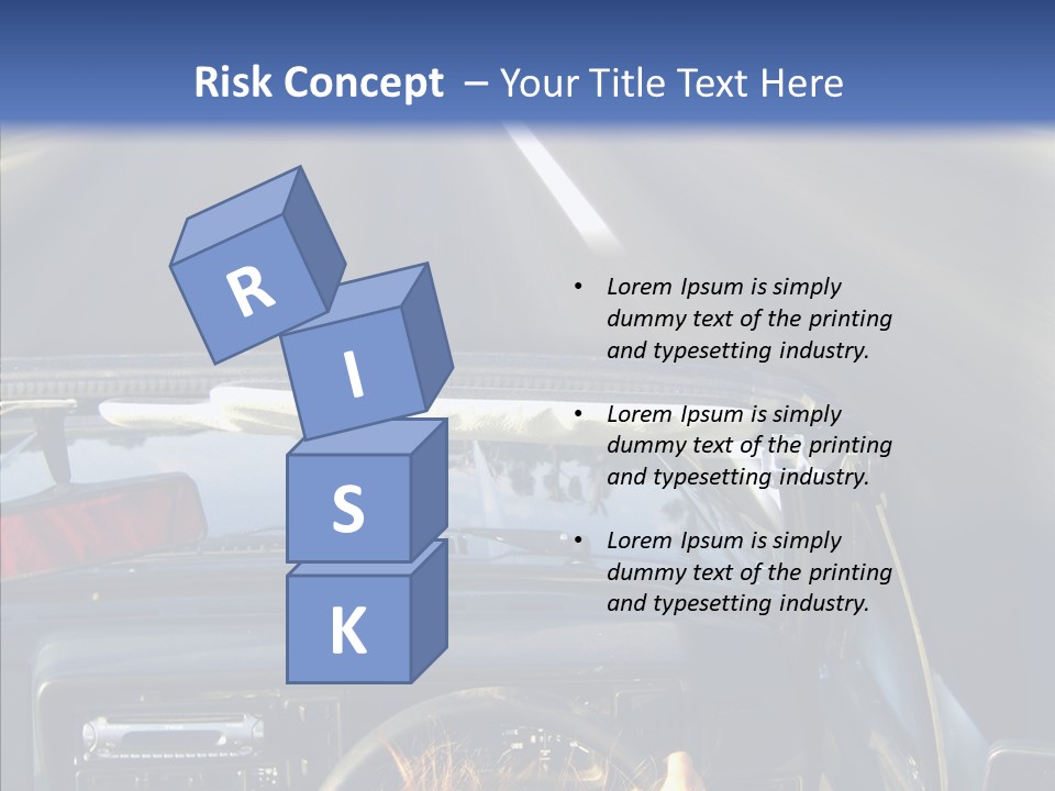 Wheel Driving Man PowerPoint Template