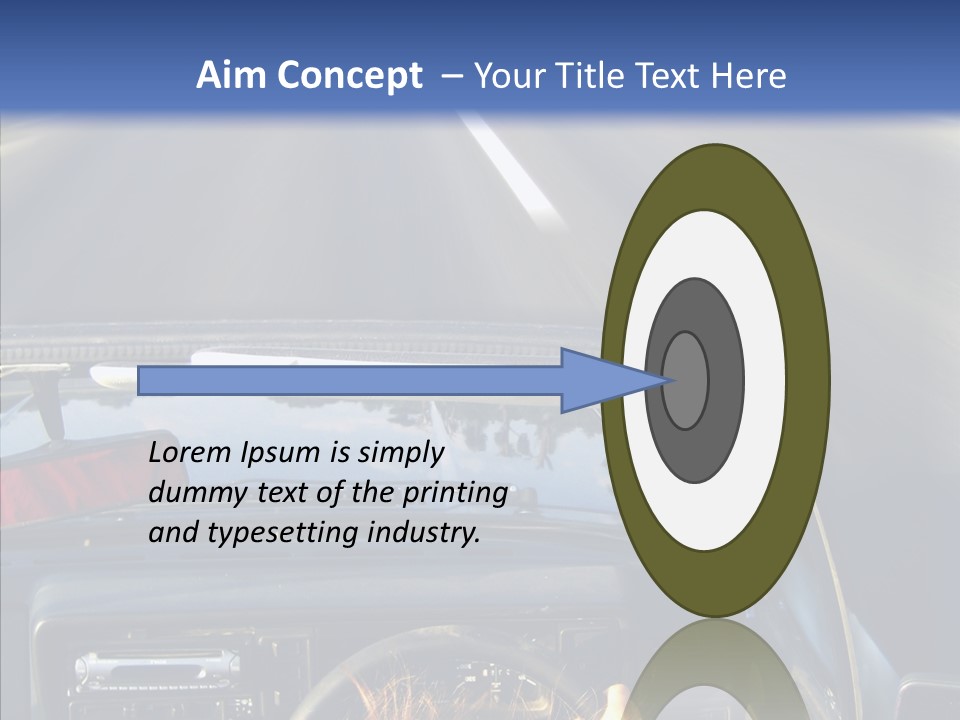 Wheel Driving Man PowerPoint Template