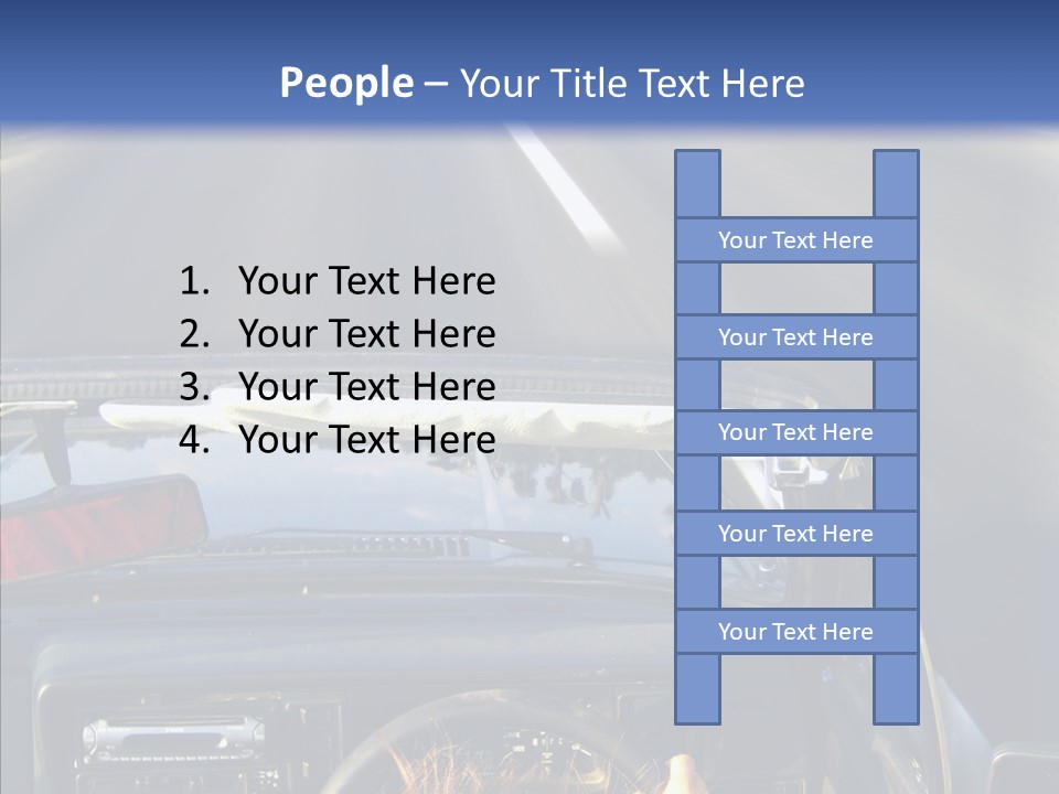 Wheel Driving Man PowerPoint Template
