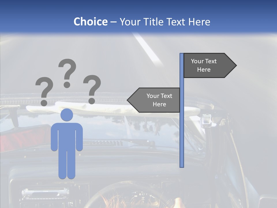 Wheel Driving Man PowerPoint Template