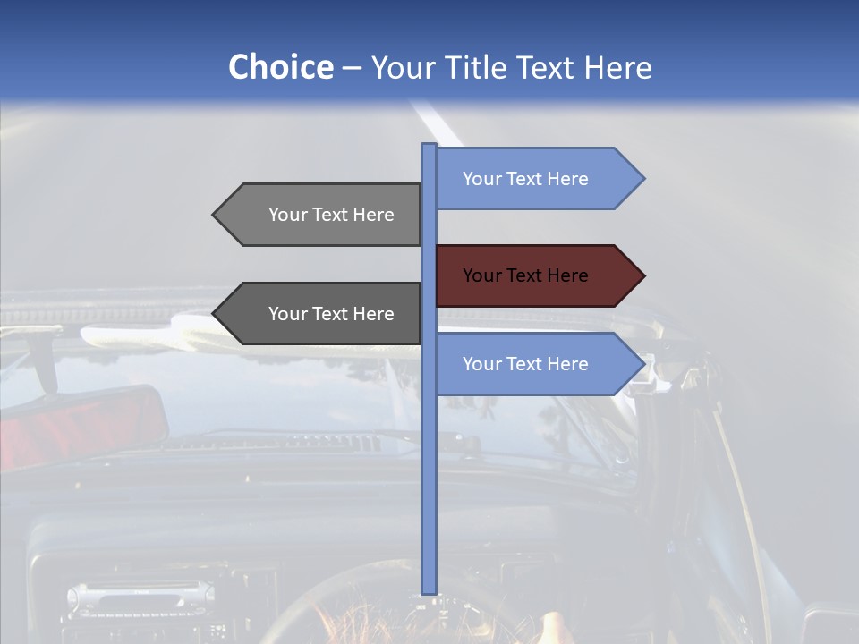 Wheel Driving Man PowerPoint Template