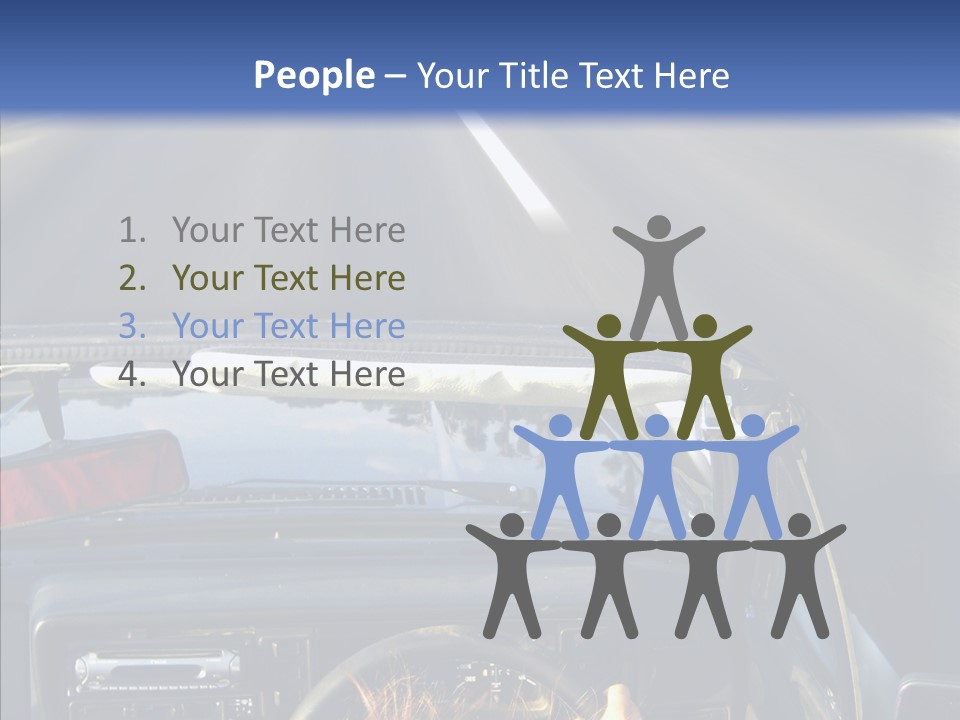 Wheel Driving Man PowerPoint Template