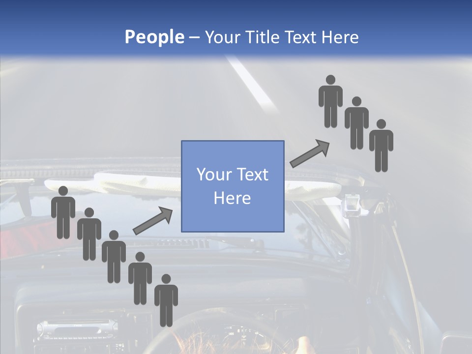 Wheel Driving Man PowerPoint Template