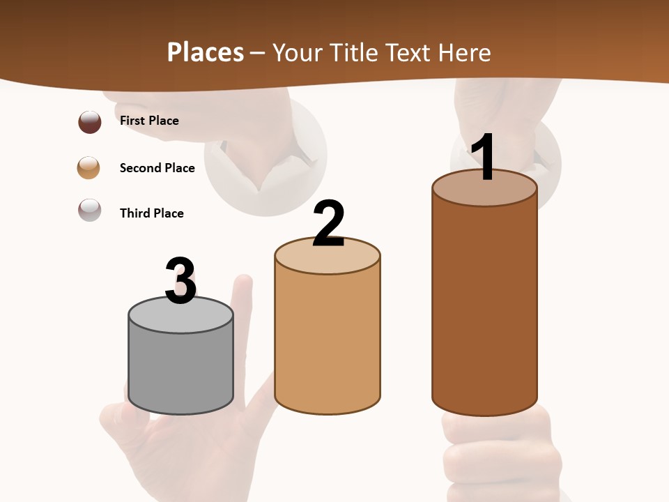 Caucasian People Three PowerPoint Template