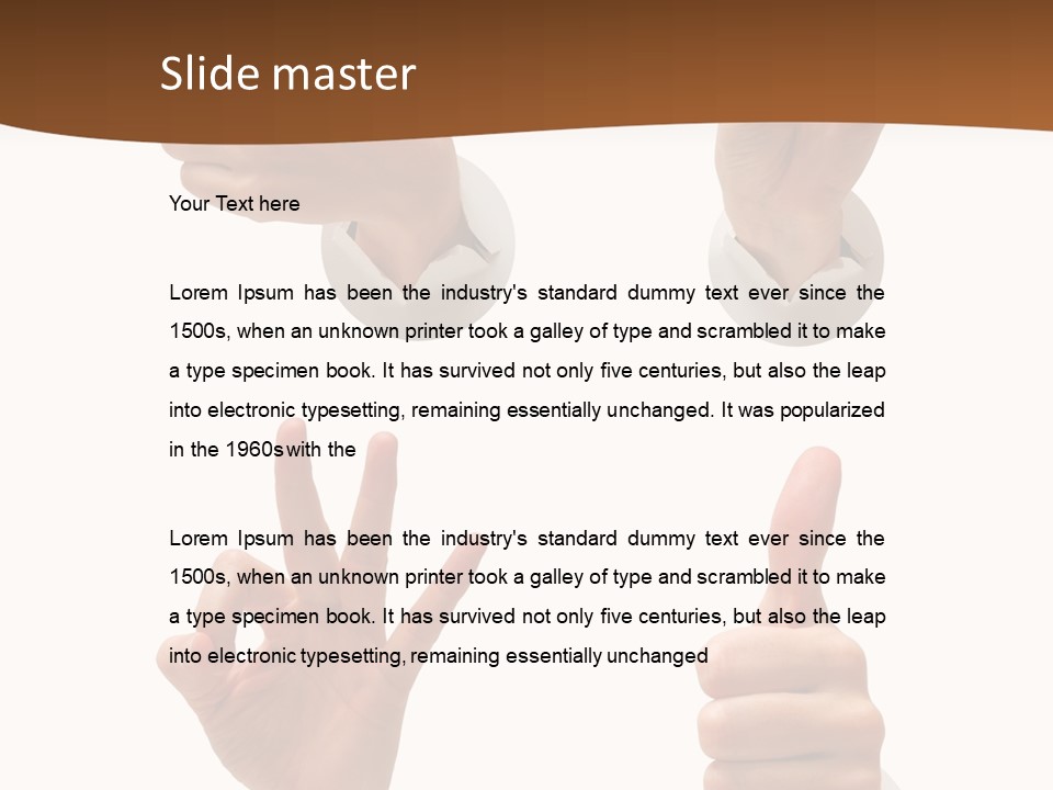 Caucasian People Three PowerPoint Template