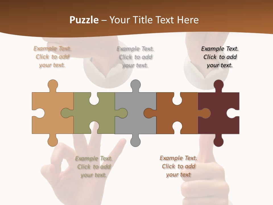 Caucasian People Three PowerPoint Template