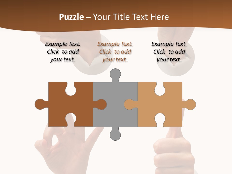 Caucasian People Three PowerPoint Template