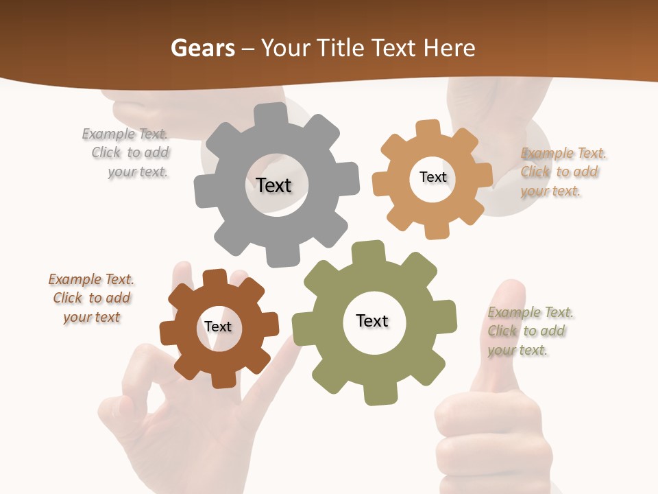 Caucasian People Three PowerPoint Template