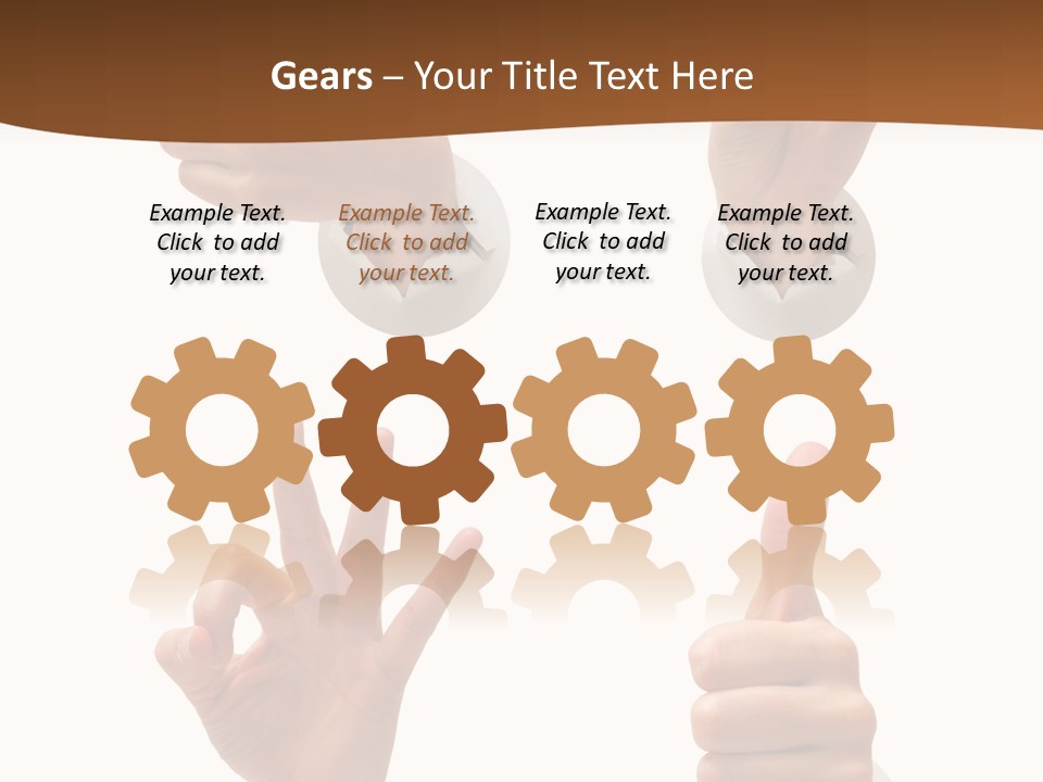 Caucasian People Three PowerPoint Template