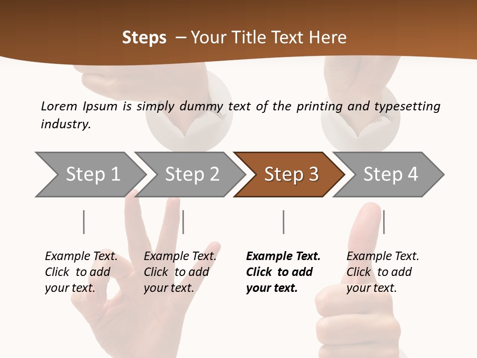 Caucasian People Three PowerPoint Template