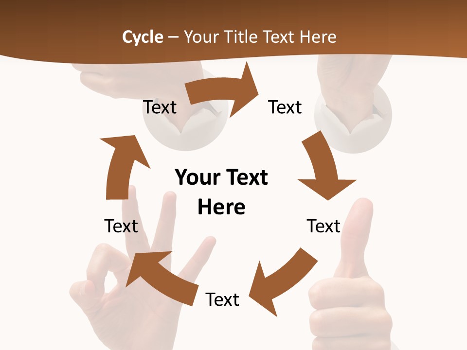 Caucasian People Three PowerPoint Template