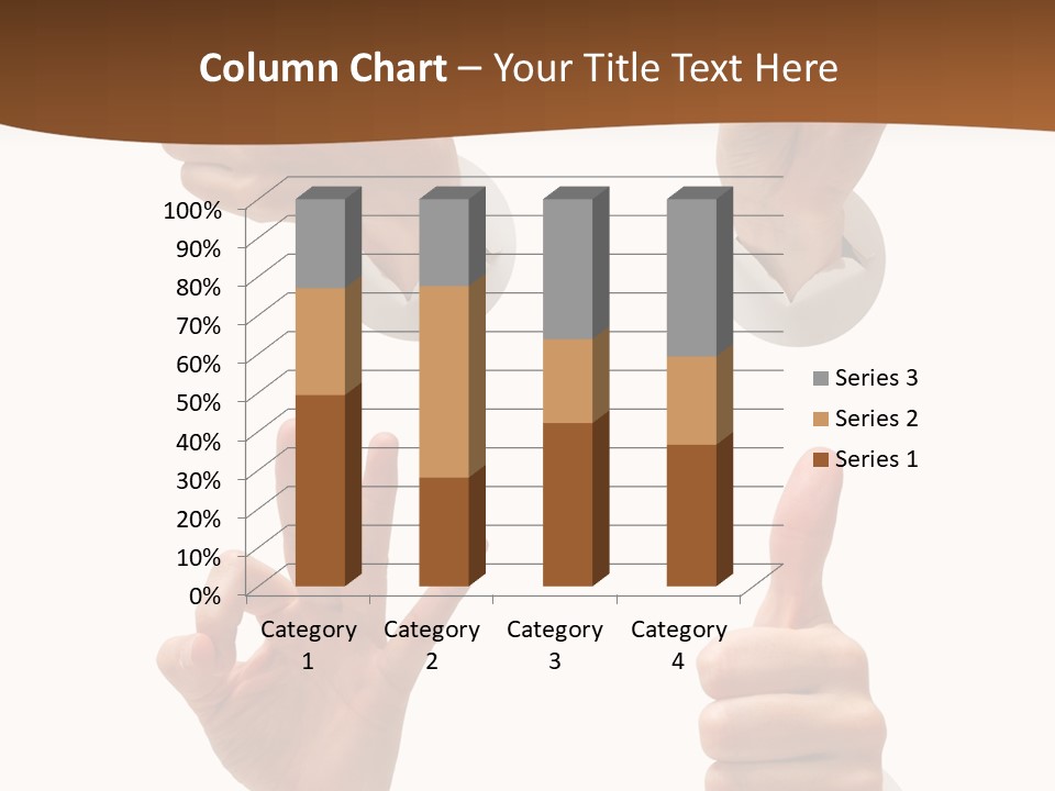 Caucasian People Three PowerPoint Template