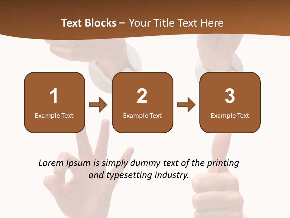 Caucasian People Three PowerPoint Template