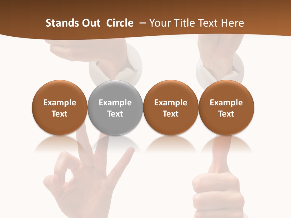 Caucasian People Three PowerPoint Template