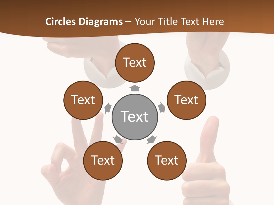 Caucasian People Three PowerPoint Template