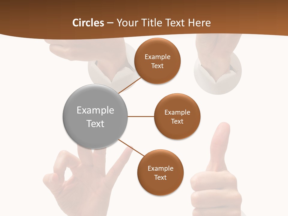 Caucasian People Three PowerPoint Template