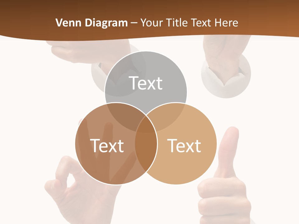 Caucasian People Three PowerPoint Template