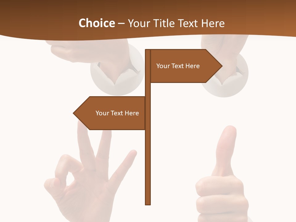 Caucasian People Three PowerPoint Template