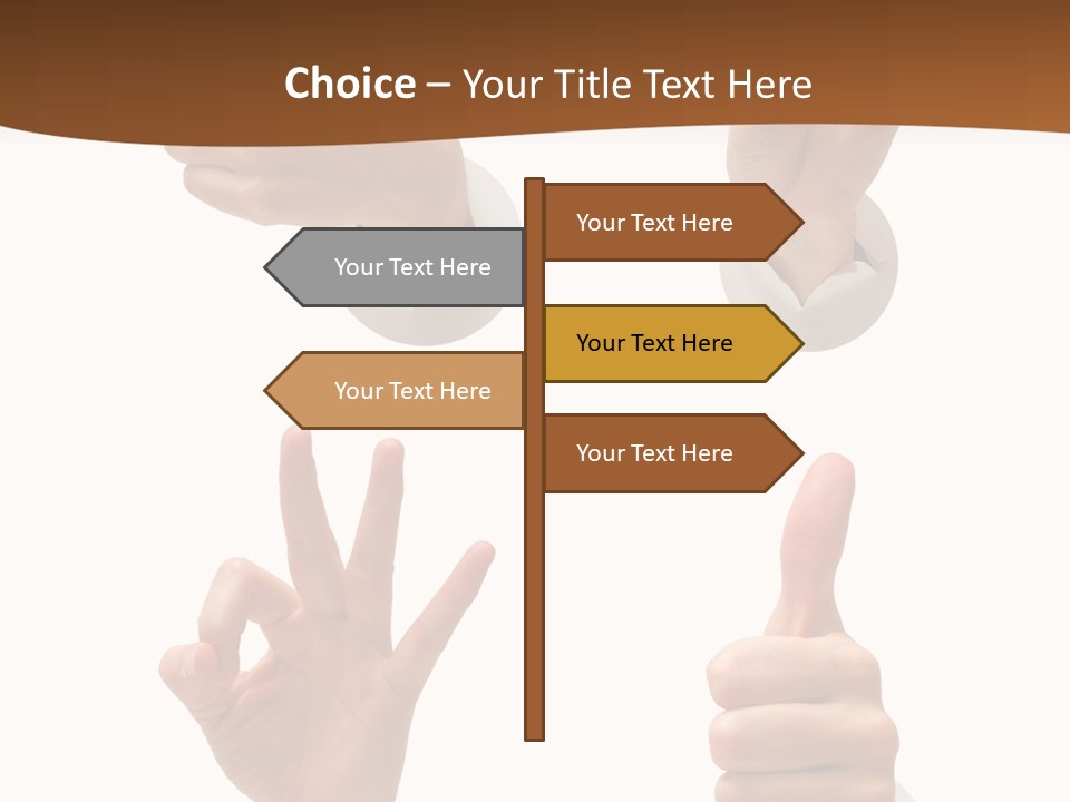 Caucasian People Three PowerPoint Template