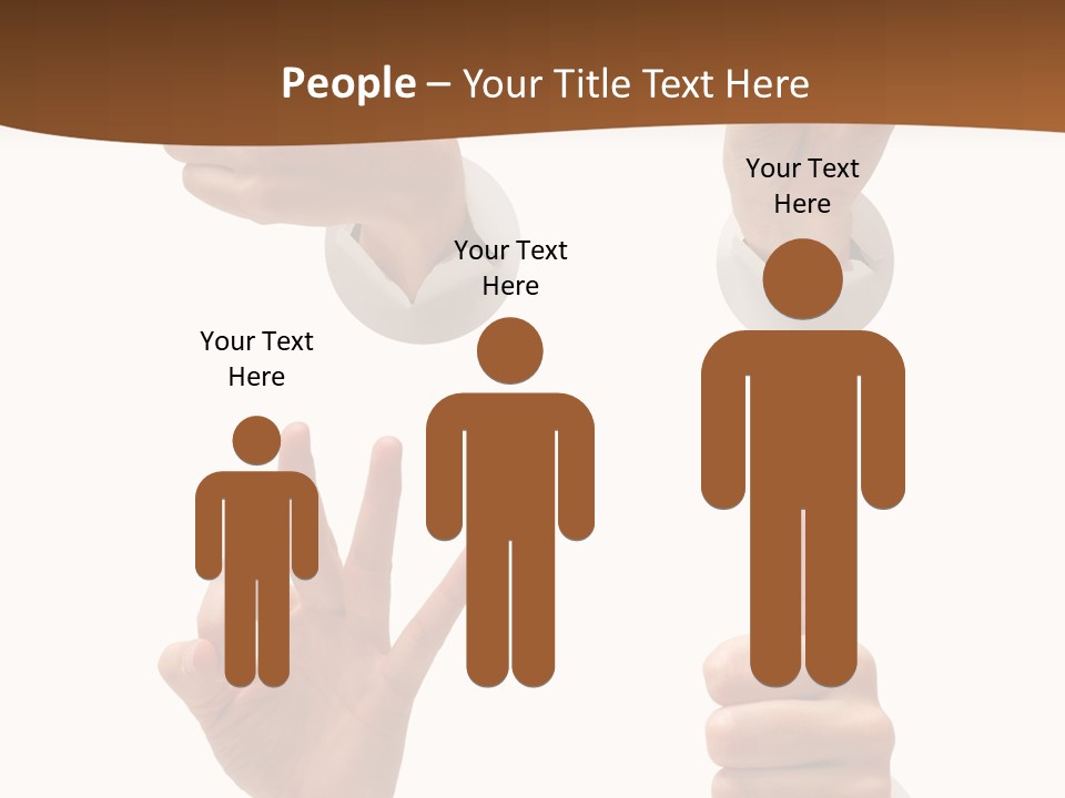 Caucasian People Three PowerPoint Template