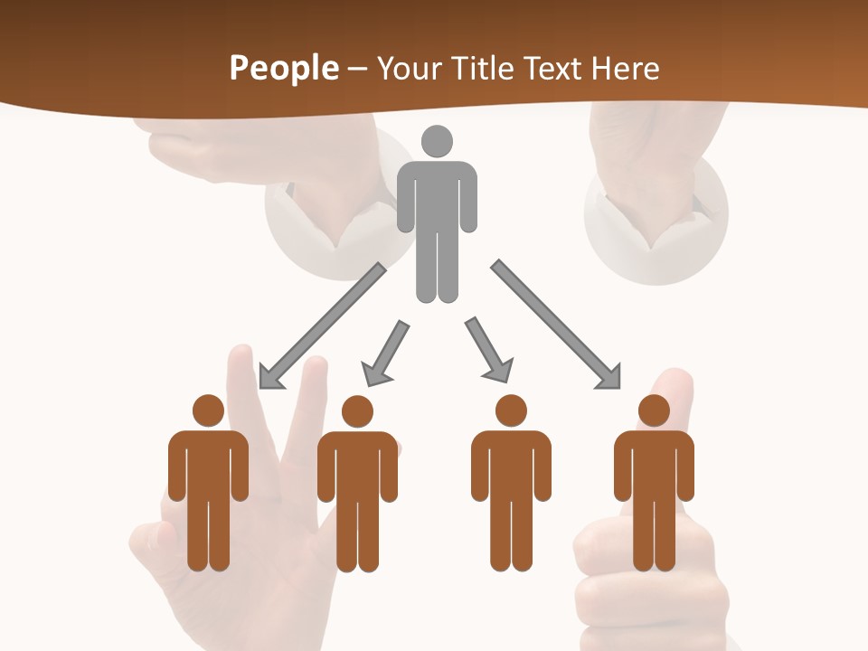 Caucasian People Three PowerPoint Template