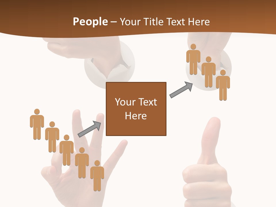 Caucasian People Three PowerPoint Template