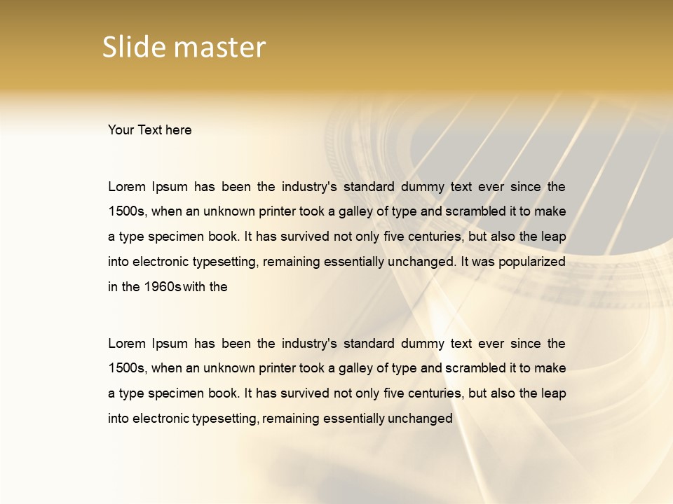 Guitar Water Digital PowerPoint Template