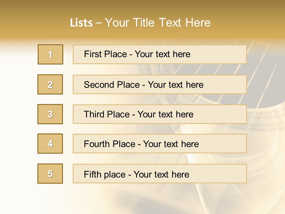 Guitar Water Digital PowerPoint Template