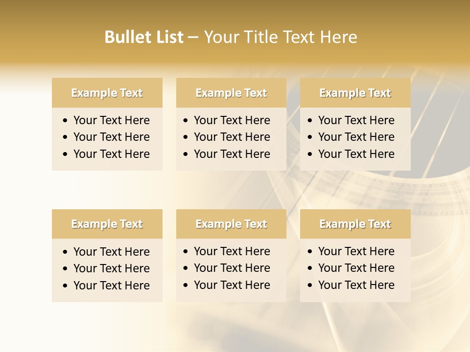 Guitar Water Digital PowerPoint Template