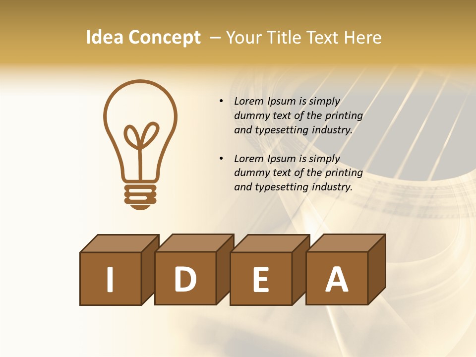 Guitar Water Digital PowerPoint Template