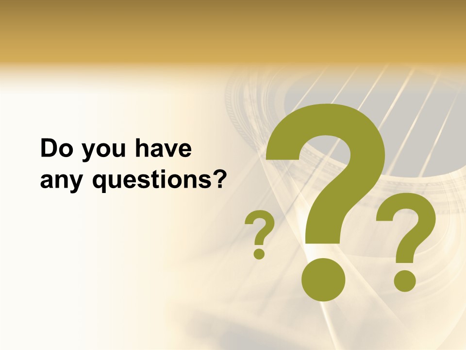 Guitar Water Digital PowerPoint Template