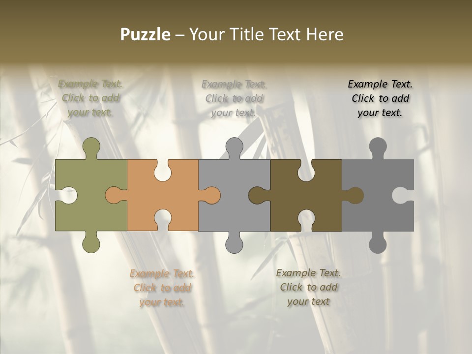 Gardening Stem Bamboo PowerPoint Template