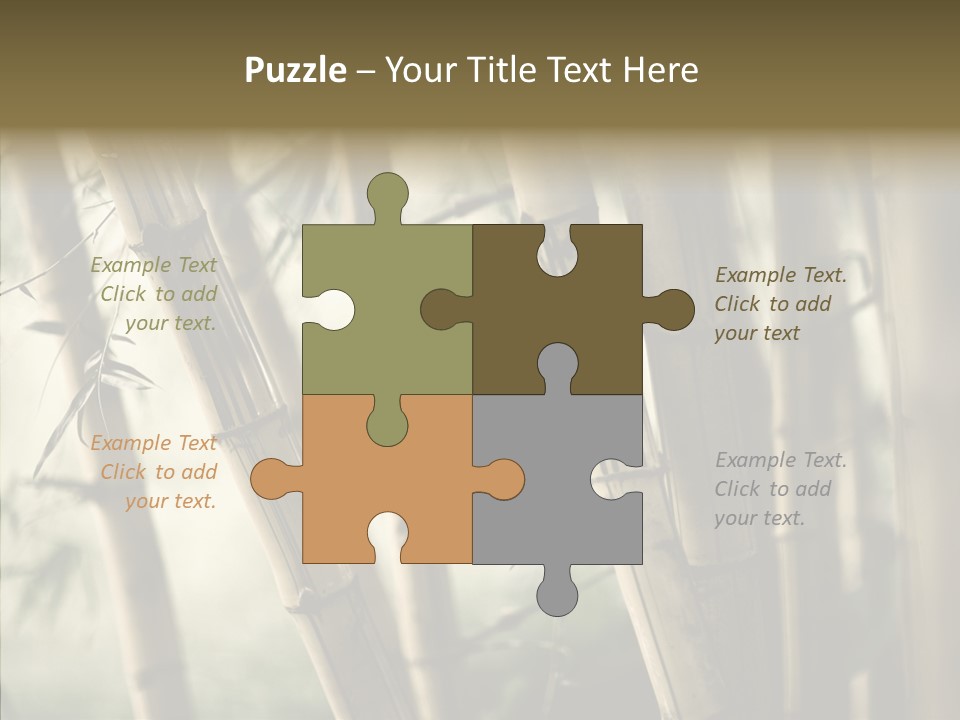 Gardening Stem Bamboo PowerPoint Template