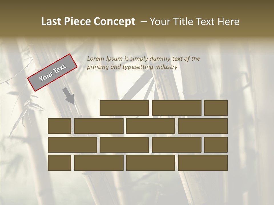 Gardening Stem Bamboo PowerPoint Template