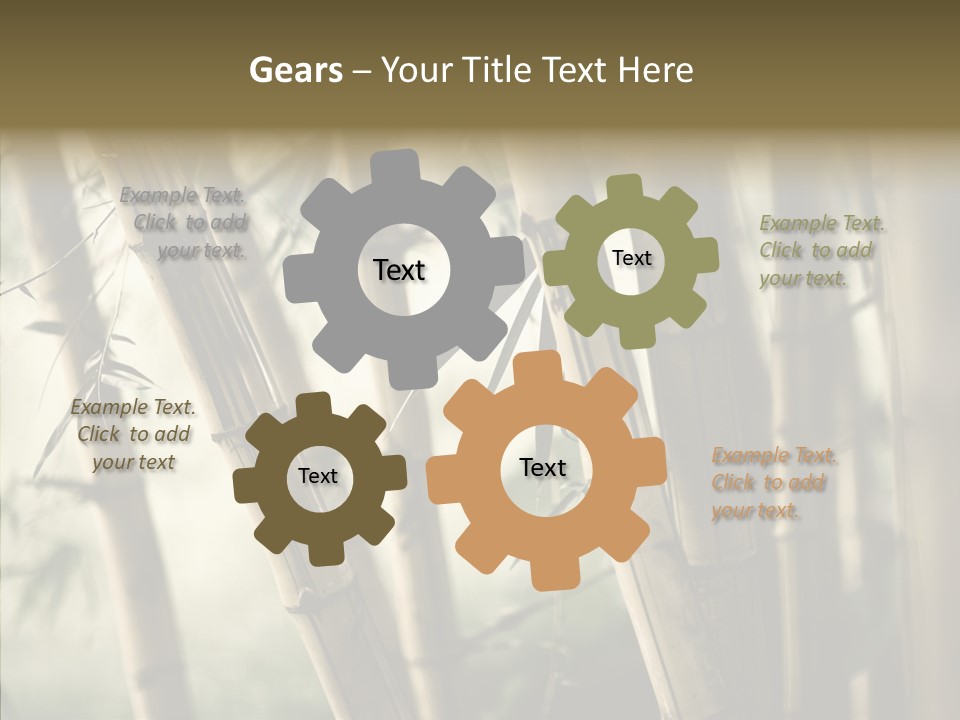 Gardening Stem Bamboo PowerPoint Template