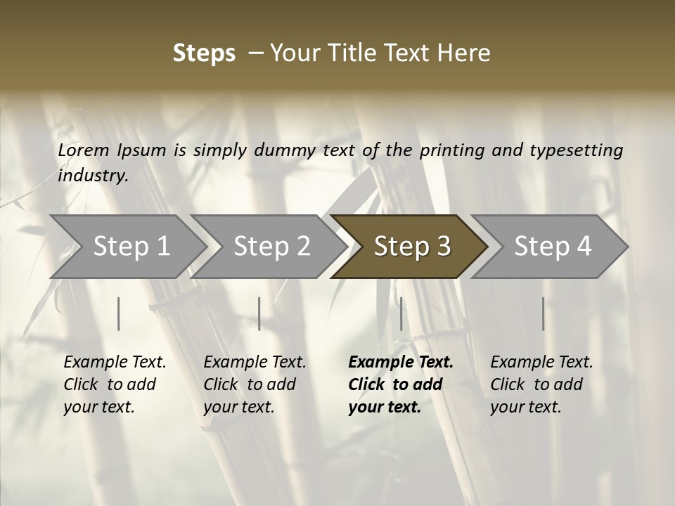 Gardening Stem Bamboo PowerPoint Template