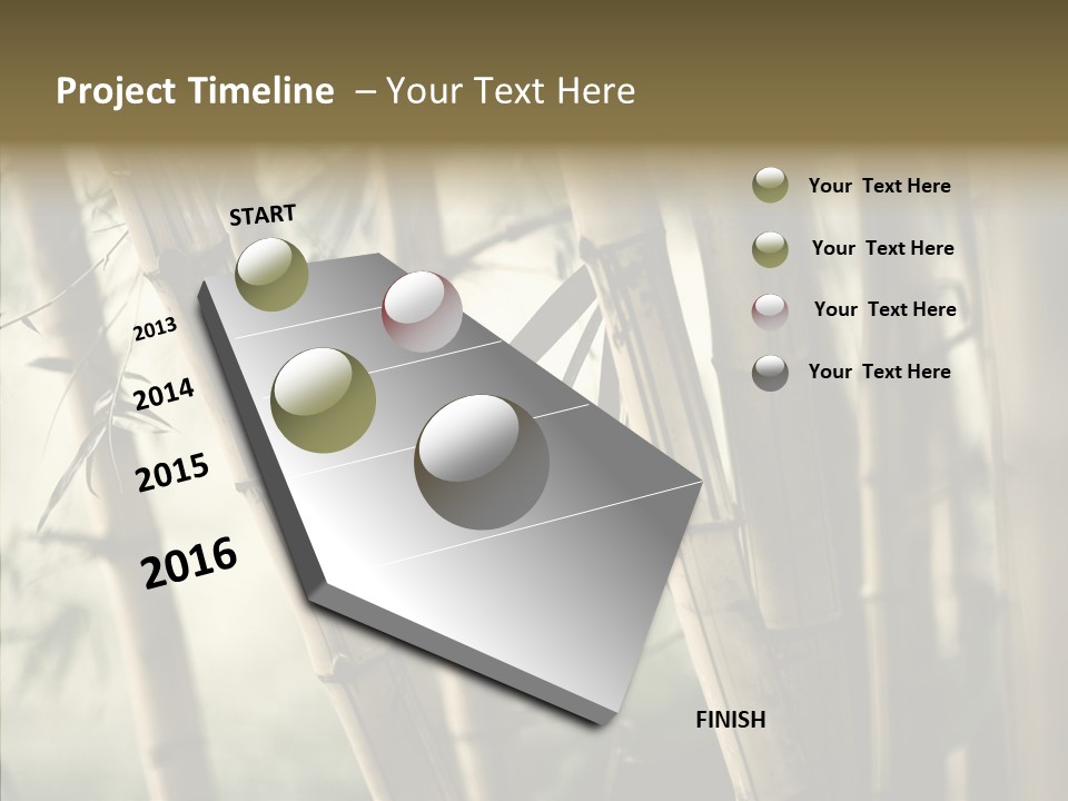 Gardening Stem Bamboo PowerPoint Template