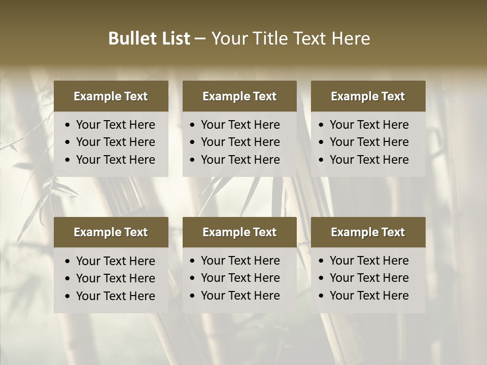 Gardening Stem Bamboo PowerPoint Template