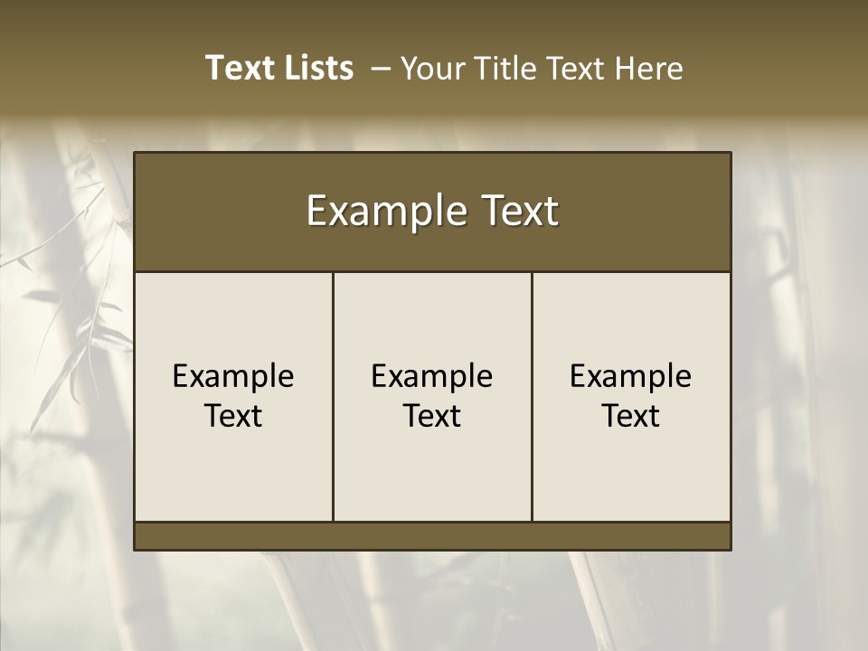 Gardening Stem Bamboo PowerPoint Template