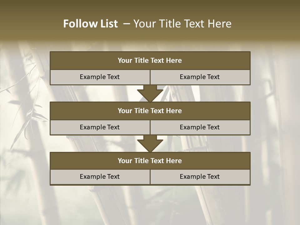 Gardening Stem Bamboo PowerPoint Template