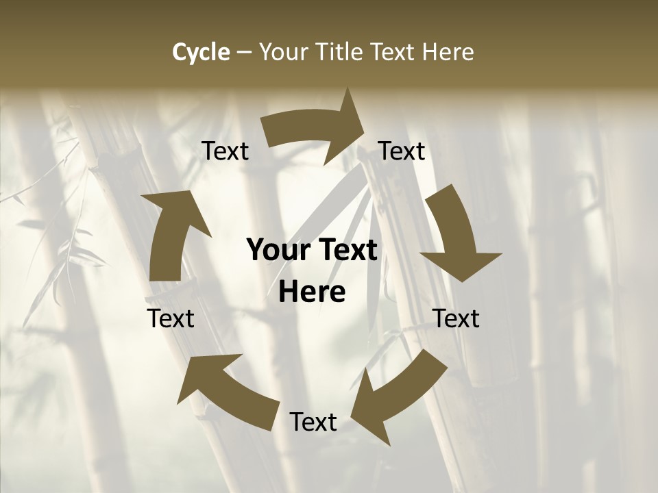 Gardening Stem Bamboo PowerPoint Template