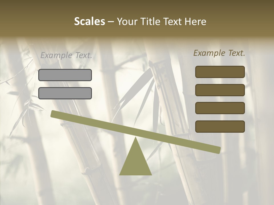 Gardening Stem Bamboo PowerPoint Template